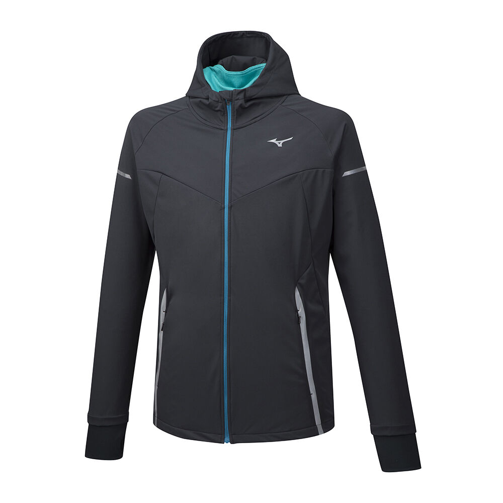 Panske Bundy Mizuno Hineri BT Softshell Bezecke Čierne Vypredaj BWXY69507